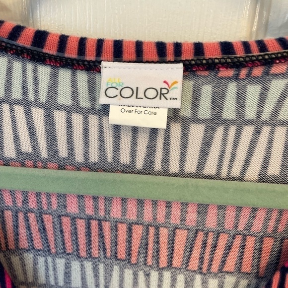 NWT All For Color stripe print knit wrap dress - Picture 2 of 7
